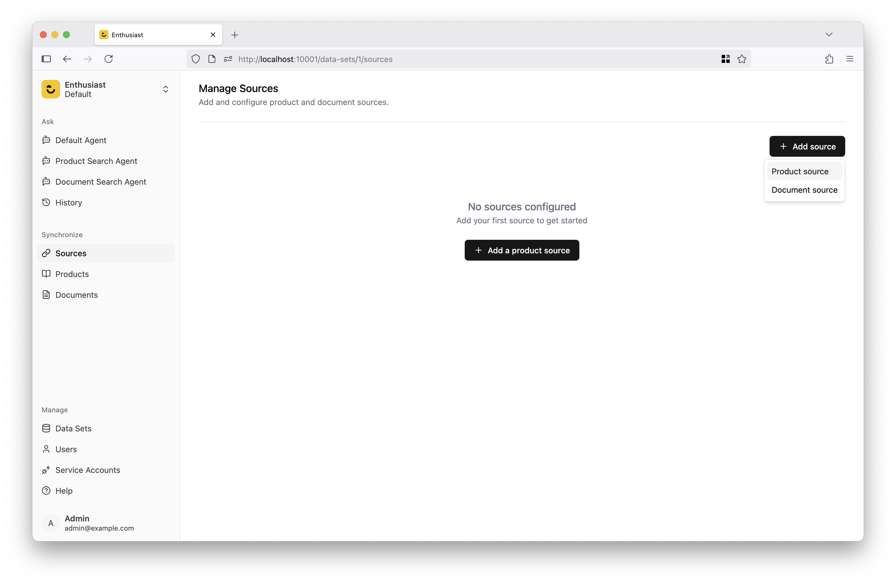 Add a product source